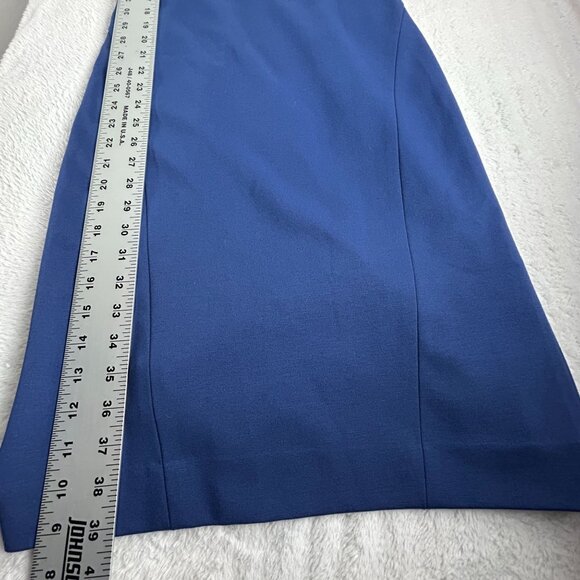 Classiques Entier Womens Blue Pleated Shift Dress Size 4 Long Sleeve Career - Picture 10 of 10